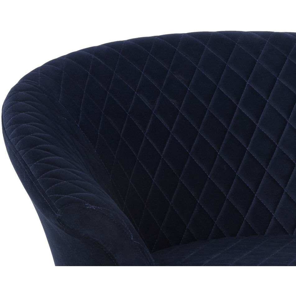 Carine Quilted Abbington Navy Swivel Lounge Chair, Swivel